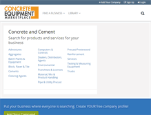 Tablet Screenshot of concreteequipmentmarketplace.com